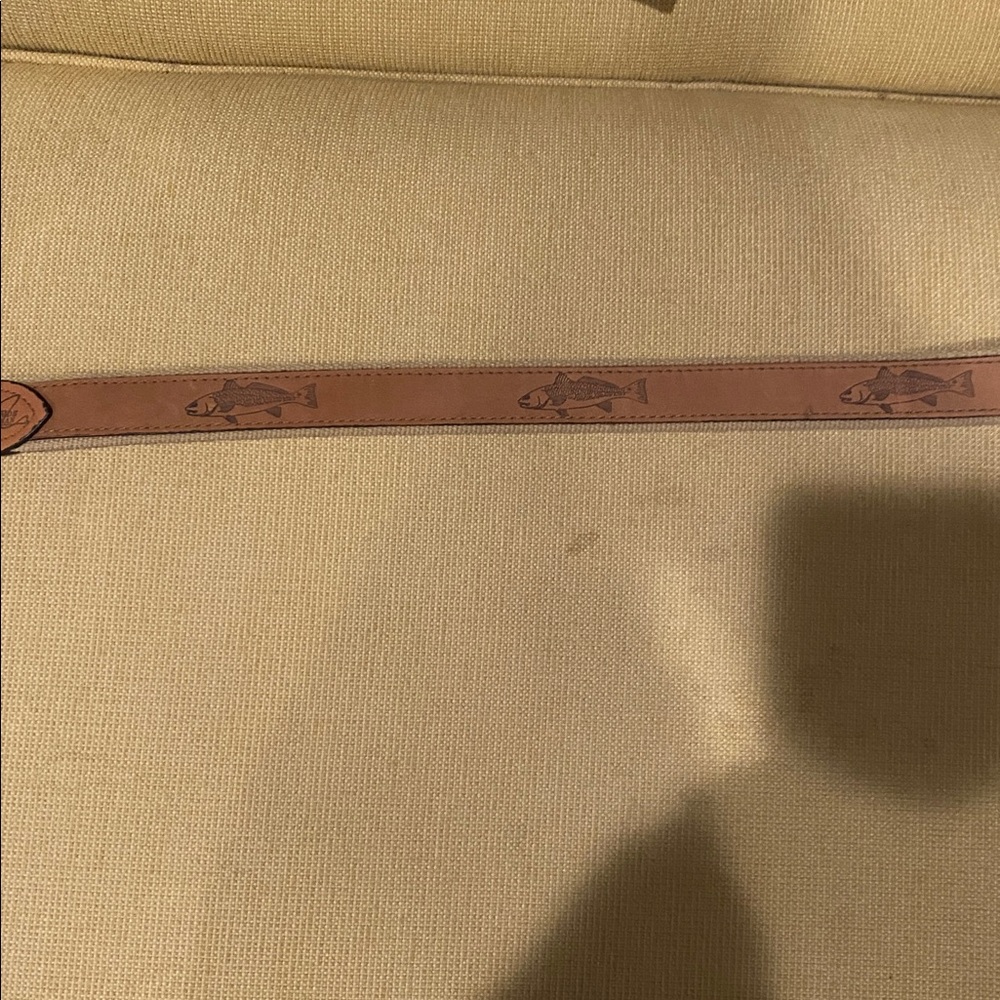 Leather and Canvas Roll Belt - Brown